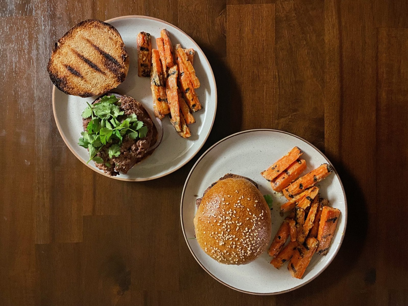 Lemongrass Burgers with Coconut-Lime Carrots