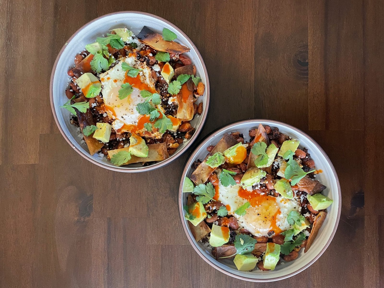 Eggs with Chorizo, Beans, and Crispy Tortillas