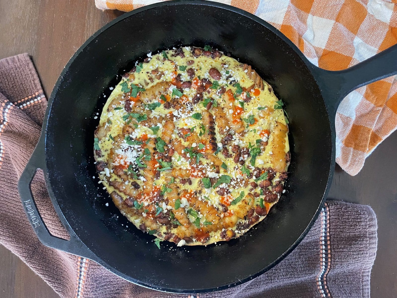 French Fry Frittata with Beans and Chorizo