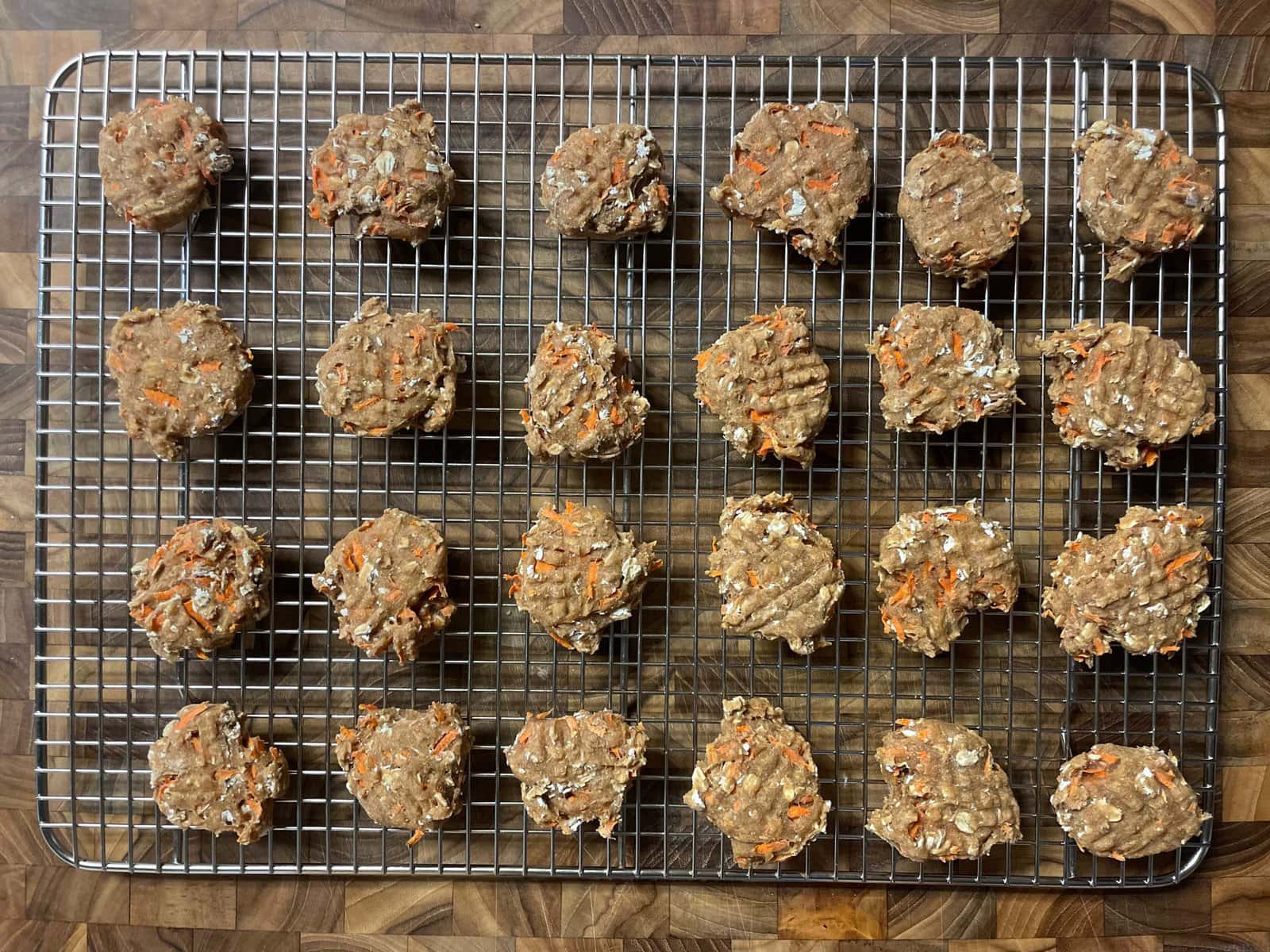 Carrot and Chicken Sourdough Dog Cookies