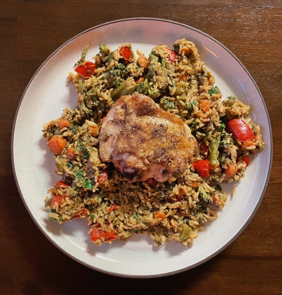 One-Pot Creamy Chicken and Rice Bake