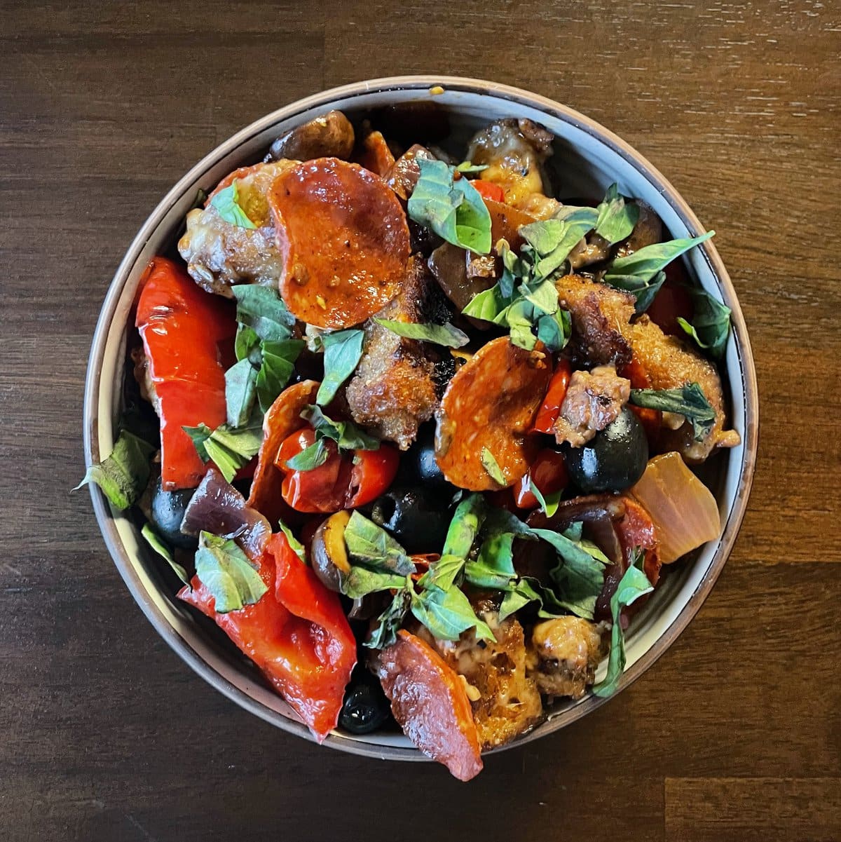 Combination Pizza Panzanella Salad