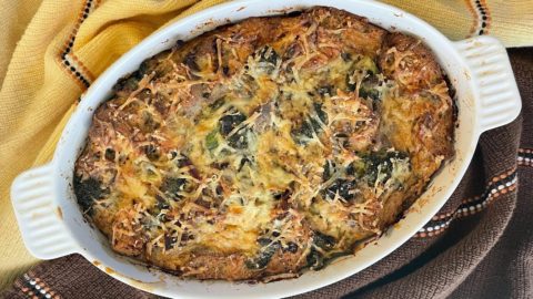 Broccoli and Bacon Sourdough Strata