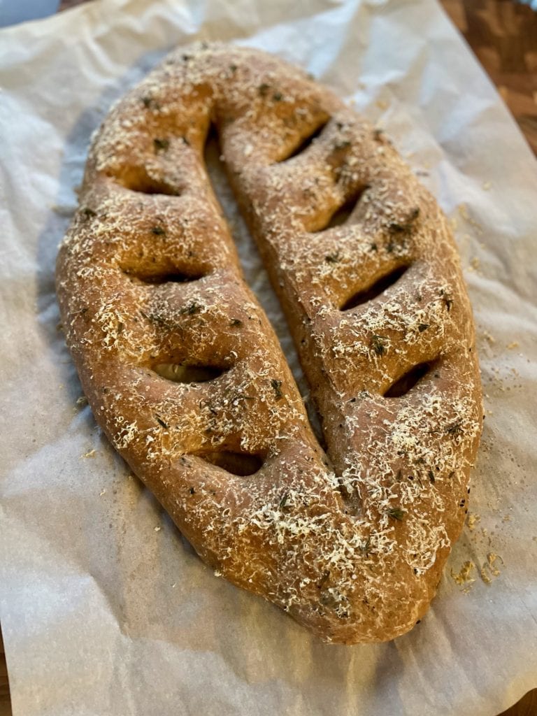 Sourdough Fougasse with Herbs and Seeds