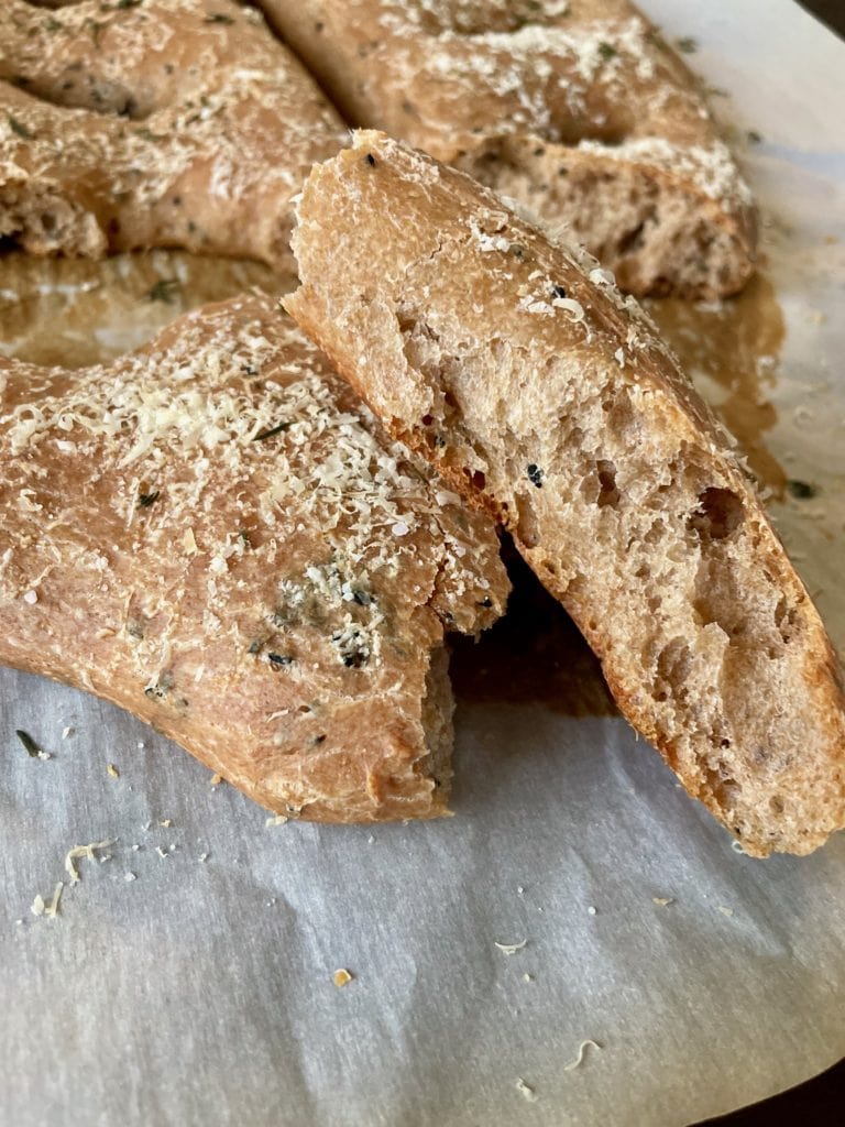 Sourdough Fougasse with Herbs and Seeds