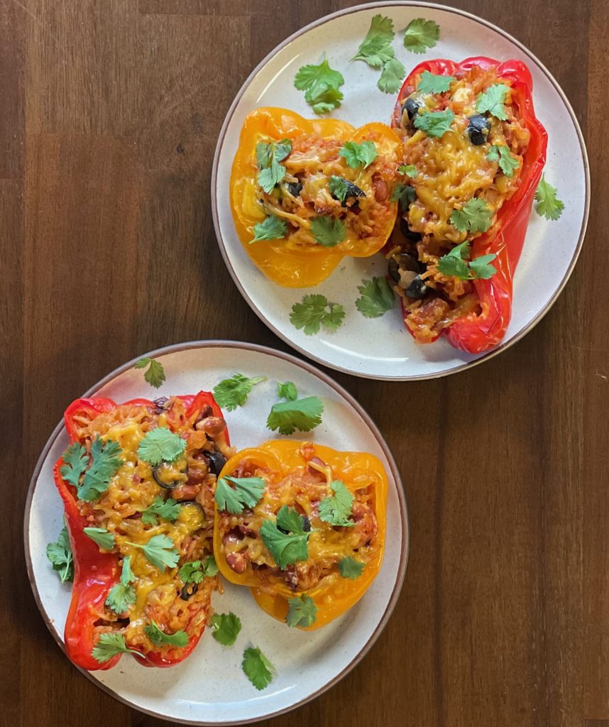 Chipotle and Bean Stuffed Bell Peppers