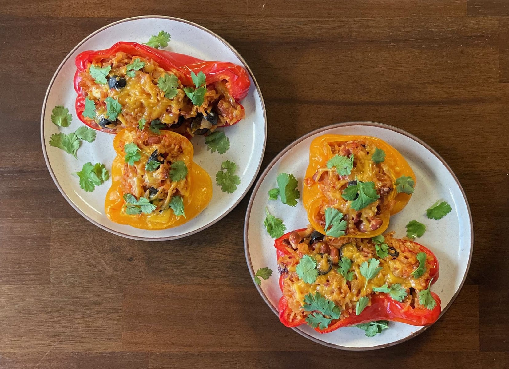 Chipotle and Bean Stuffed Bell Peppers