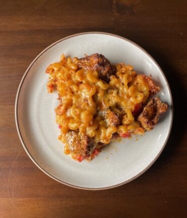 Eggplant Parmesan Pasta Bake