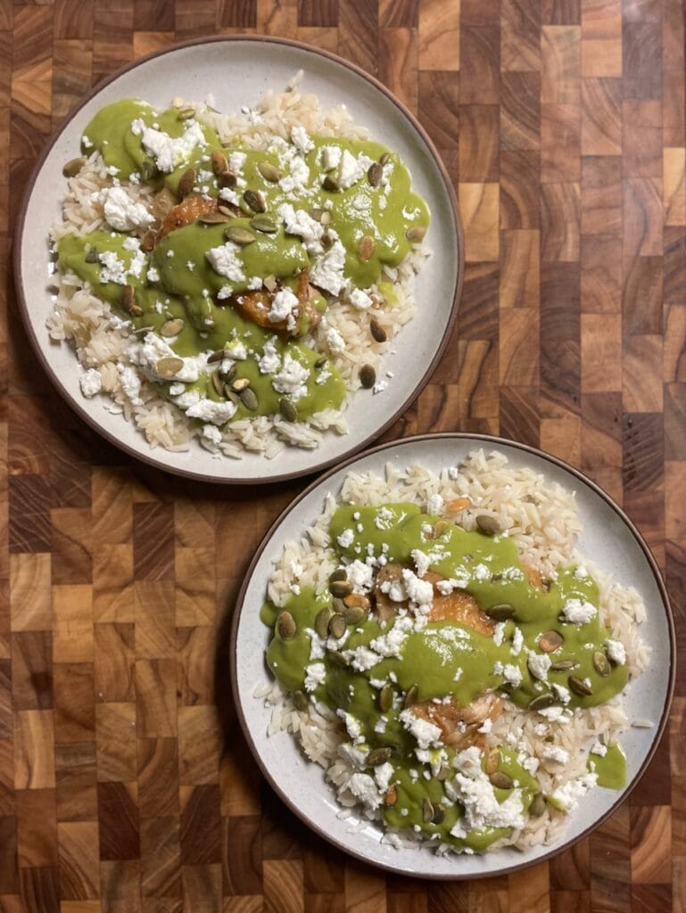 Salsa Verde Braised Chicken Thighs