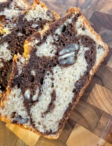 Sourdough Marble Loaf Cake