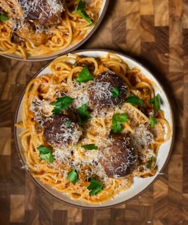 Spaghetti and Meatballs with Mushrooms