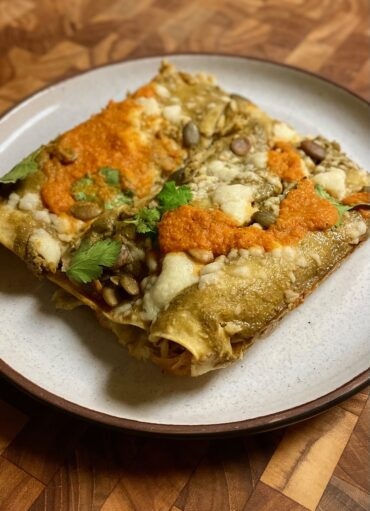 slow cooker salsa verde enchiladas