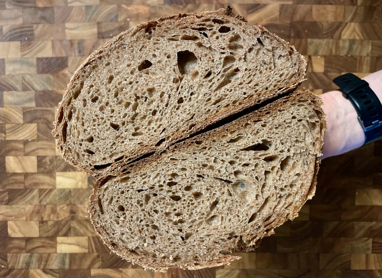 100% whole wheat sourdough bread