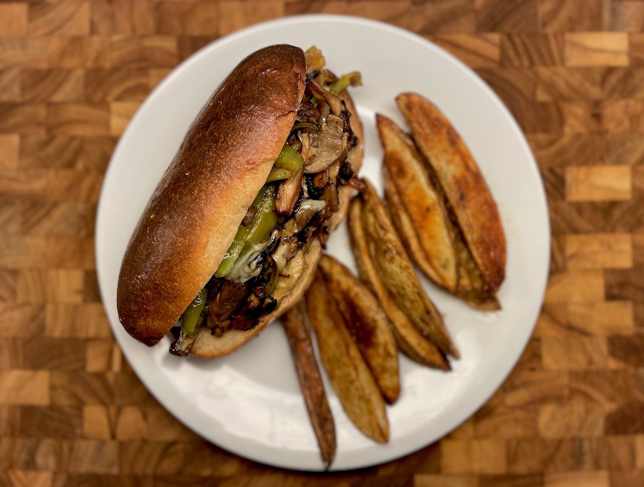 mushroom cheesesteak