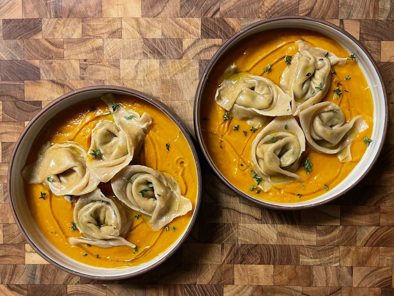 Butternut Squash Soup with Tortellini