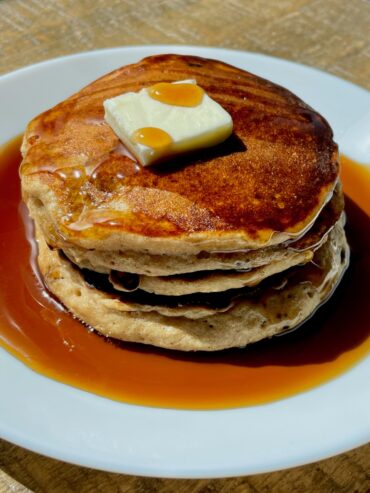 whole wheat sourdough pancakes