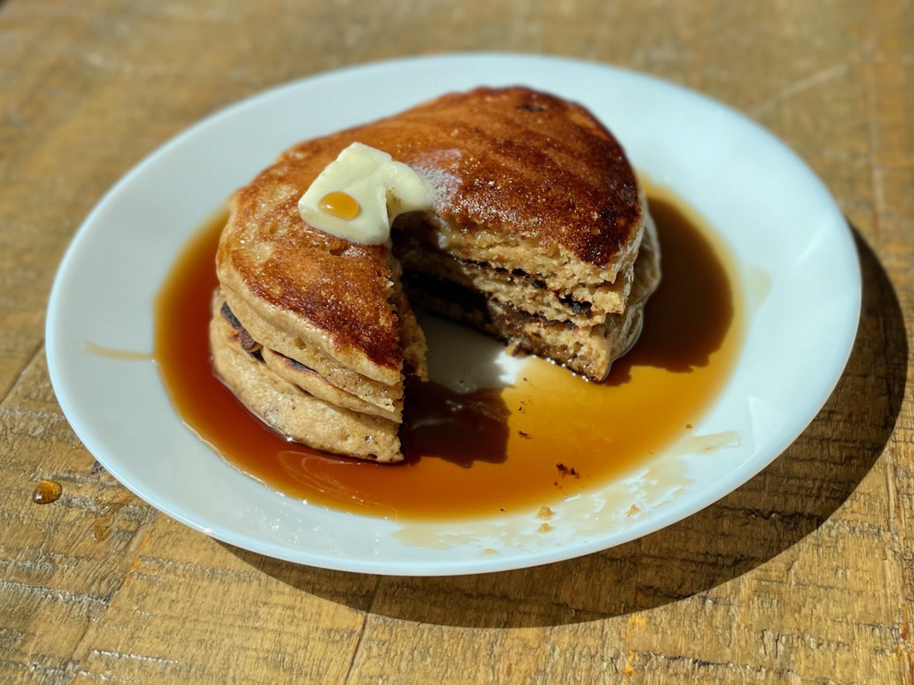 whole wheat sourdough pancakes