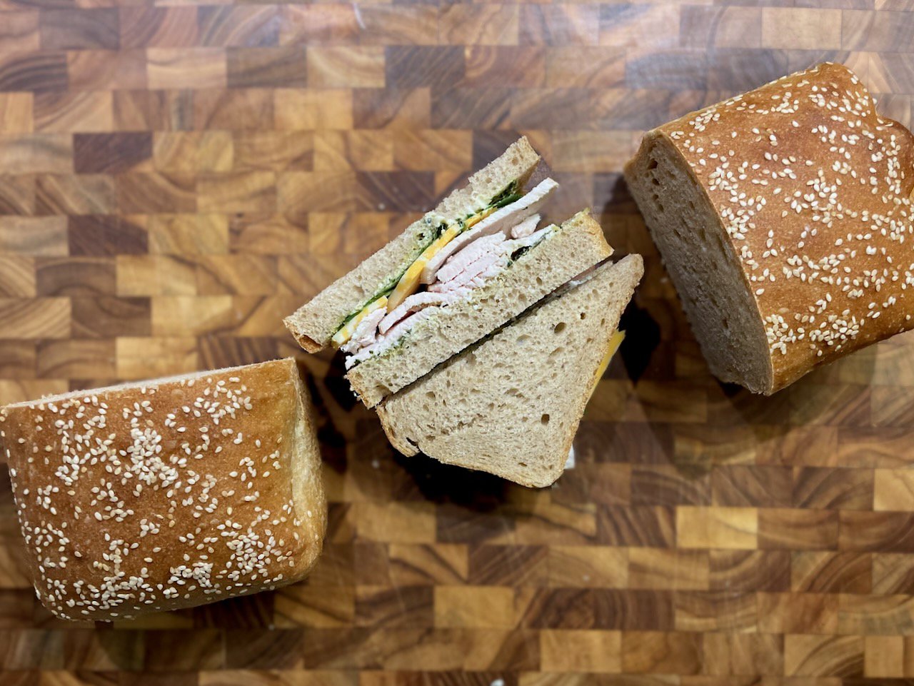 sesame sourdough sandwich bread