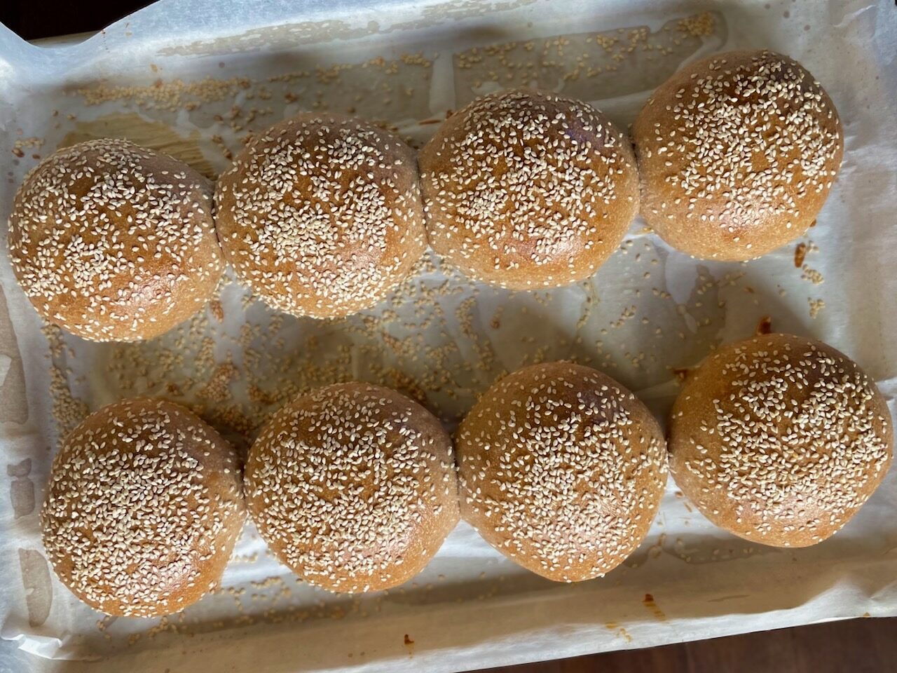 Whole Wheat Sourdough Burger Buns