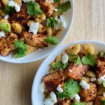 Pasta with Zucchini Sauce and Chili Crisp Salmon