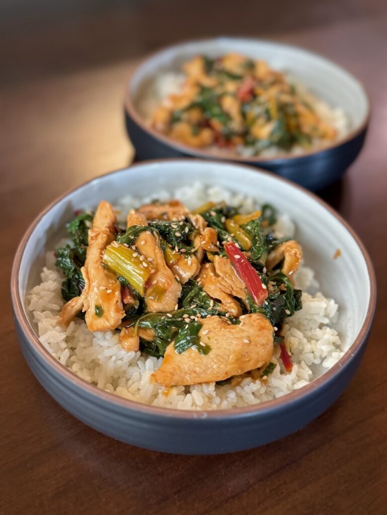 Chicken Teriyaki with Rainbow Chard