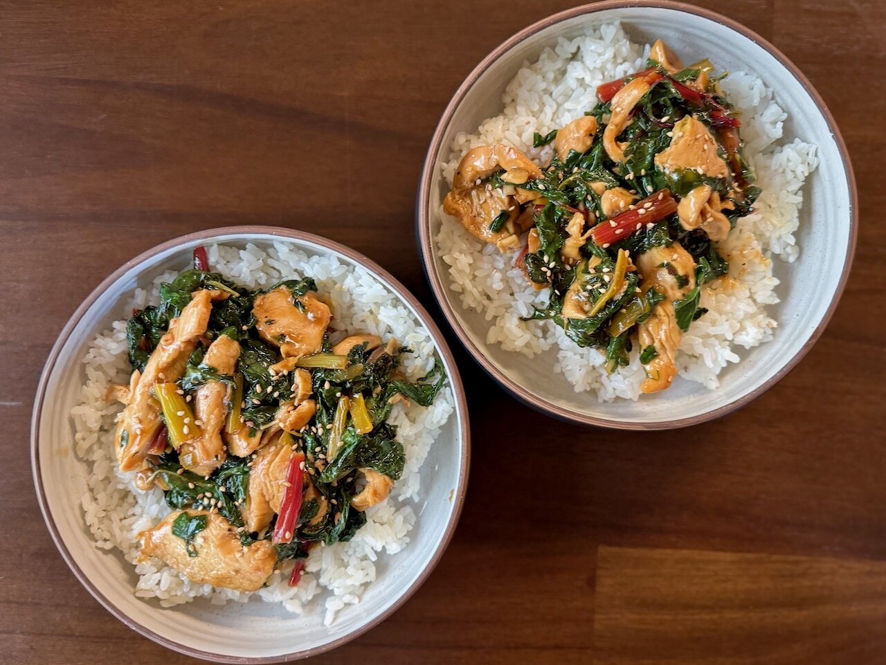 Chicken Teriyaki with Rainbow Chard
