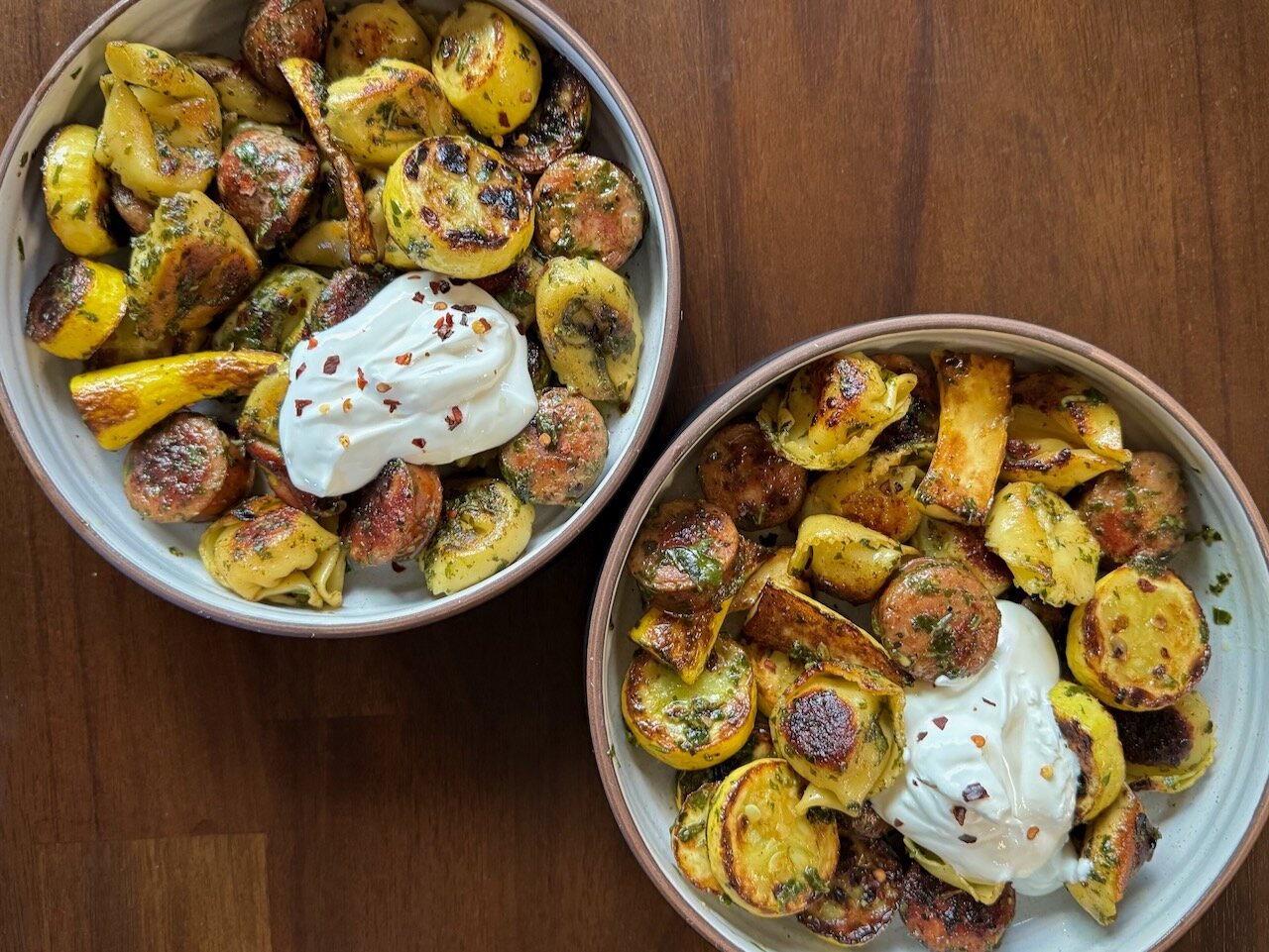 Zucchini and Weenie Tortellini